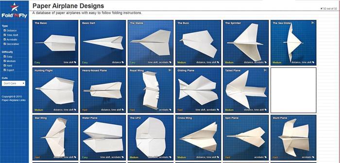 Fold‘N Fly - 纸飞机各种折法全记录