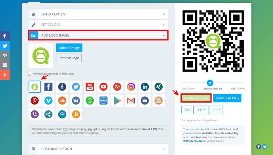 QRCode Monkey:免费 QRCode 二维码产生器 样式颜色随你设计