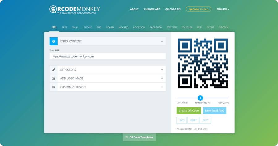 QRCode Monkey:免费 QRCode 二维码产生器 样式颜色随你设计 QRCode Monkey:免费 QRCode 二维码产生器 样式颜色随你设计