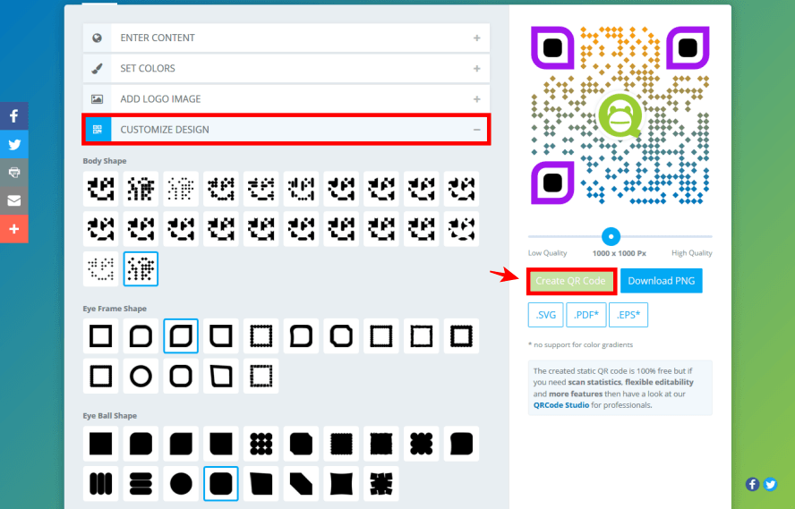 QRCode Monkey:免费 QRCode 二维码产生器 样式颜色随你设计