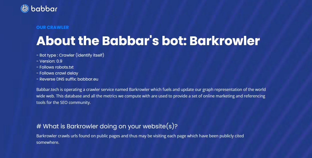 Barkrowler 基于公开链接关系图谱构建的SEO数据分析爬虫