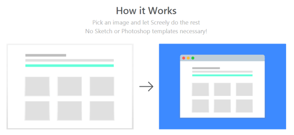 Screely - 将图片快速转换成网页预览样式的小工具