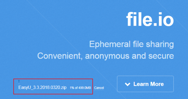 File.io - 免费在线匿名文件分享空间