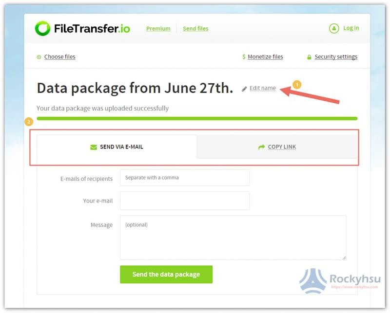 Filetransfer.io：操作超简单 免注册 提供最大 6GB、无文件数量限制的免费文件分享空间